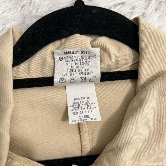 Vintage CC Collection Beige Long Sleeve Tunic Top Shirt Size XL 100% Cotton USA - Picture 9 of 10